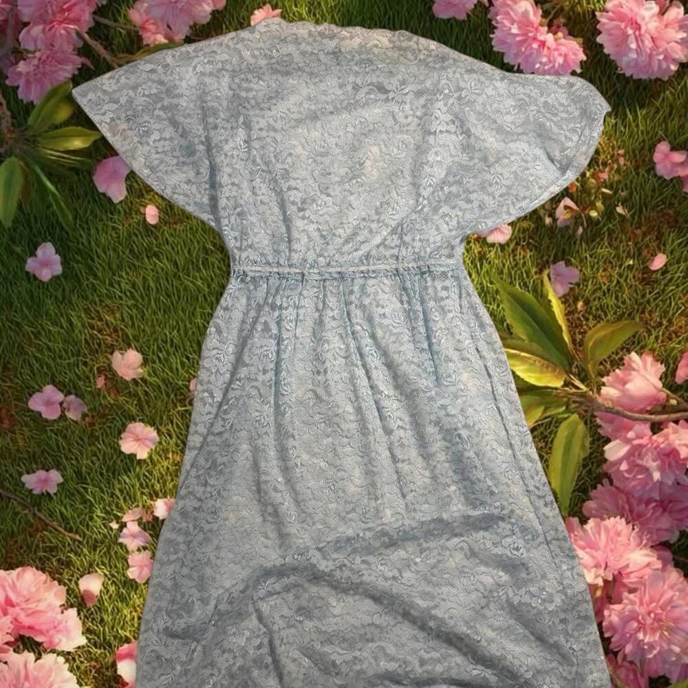 Vintage baby blue lace maxi